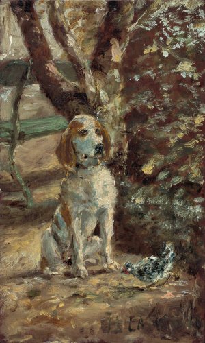 The Artist's Dog Fleche by Henri De Toulouse-Lautrec Oil Painting