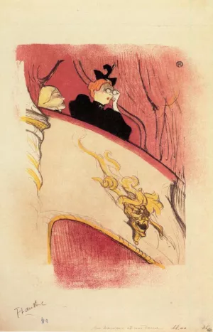 The Box with the Guilded Mask by Henri De Toulouse-Lautrec Oil Painting