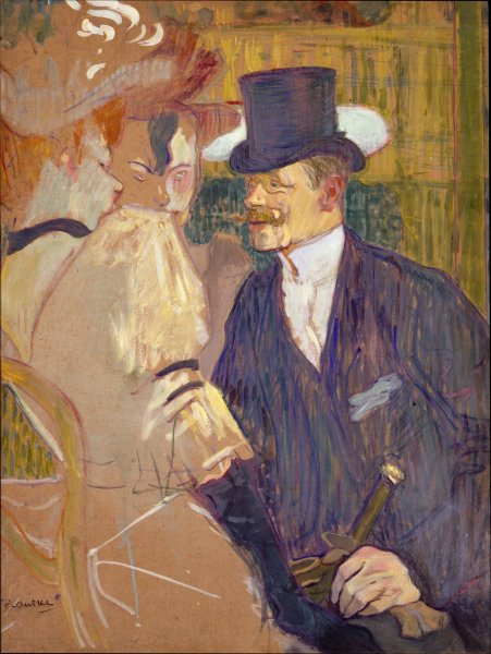 The Englishman  by Henri De Toulouse-Lautrec - Hand-Painted Oil Painting Reproduction