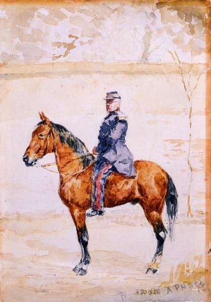 The General at the River by Henri De Toulouse-Lautrec - Hand-Painted Oil Painting Reproduction