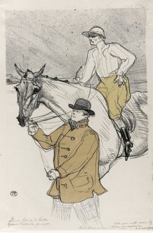 The Jockey Going to the Post by Henri De Toulouse-Lautrec Oil Painting