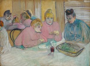 The Ladies in the Dining Room by Henri De Toulouse-Lautrec Oil Painting