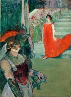 The Opera 'Messalina' at Bordeaux by Henri De Toulouse-Lautrec Oil Painting