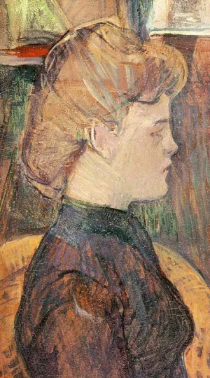 The Painter's Model Helene Vary in the Studio by Henri De Toulouse-Lautrec Oil Painting