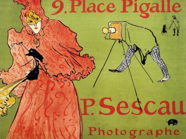 Main Product Photo of The Photagrapher Sescau Painting by Henri De Toulouse-Lautrec