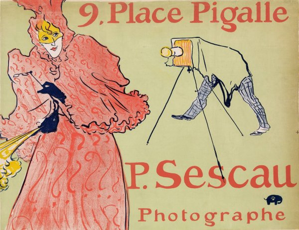 The Photographer Sescau  by Henri De Toulouse-Lautrec - Hand-Painted Oil Painting Reproduction