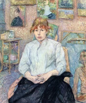 The Redhead with a White Blouse by Henri De Toulouse-Lautrec - Oil Painting Reproduction