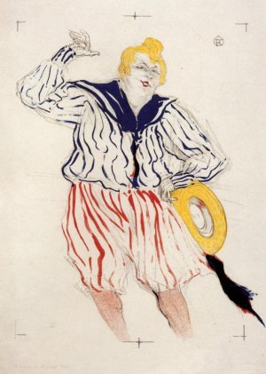 The Sailor's Sopng, at the 'Star', Le Havre by Henri De Toulouse-Lautrec Oil Painting