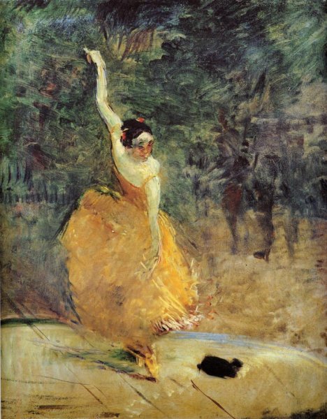 Main Product Photo of The Spanish Dancer Painting by Henri De Toulouse-Lautrec