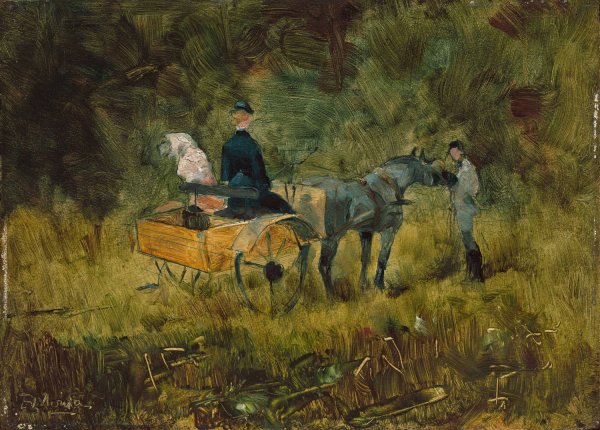 Main Product Photo of The Trap  Painting by Henri De Toulouse-Lautrec