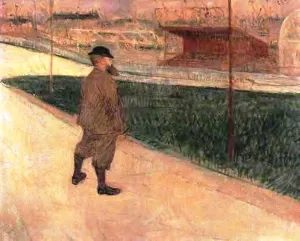 Tristan Bernard at the Buffalo Station Oil painting by Henri De Toulouse-Lautrec