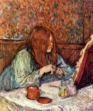 Woman at Her Toilette: Madame Poupoule Oil painting by Henri De Toulouse-Lautrec