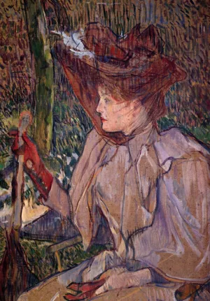 Woman with Gloves also known as Honorine Platzer by Henri De Toulouse-Lautrec Oil Painting