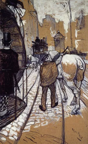Workers for the Bus Company by Henri De Toulouse-Lautrec Oil Painting