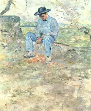 Young Routy at Celeyran by Henri De Toulouse-Lautrec - Oil Painting Reproduction