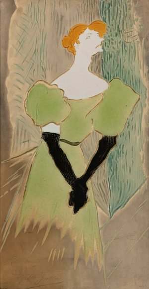 Yvette Guilbert by Henri De Toulouse-Lautrec Oil Painting