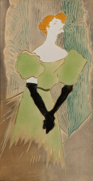 Main Product Photo of Yvette Guilbert  Painting by Henri De Toulouse-Lautrec