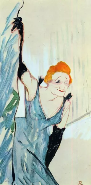Yvette Guilbert Taking a Curtain Call by Henri De Toulouse-Lautrec - Oil Painting Reproduction