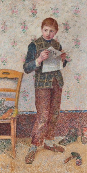 The Boot Polisher by Henri Delavallee Oil Painting