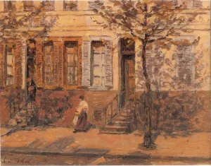 Street Scene by Henri Duhem - Oil Painting Reproduction