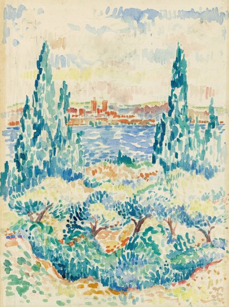 Main Product Photo of Antibes  Painting by Henri-Edmond Cross