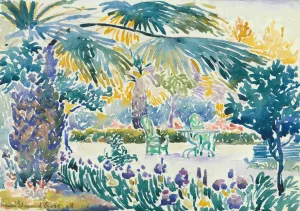 Garden of the Painter at Saint Clair by Henri-Edmond Cross Oil Painting
