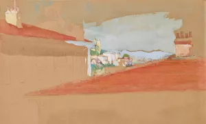 Les Toits rouges, eze by Henri-Edmond Cross Oil Painting