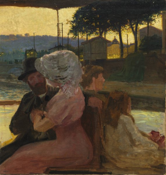 Main Product Photo of On the River  Painting by Henri-Edmond Cross