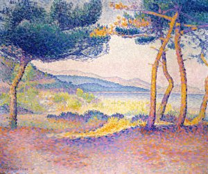 Pines Along the Shore by Henri-Edmond Cross Oil Painting
