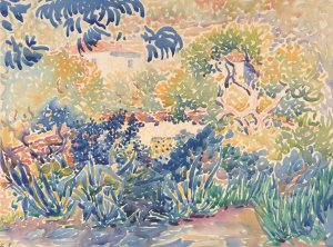 The Artist's Garden at Saint-Clair by Henri-Edmond Cross Oil Painting