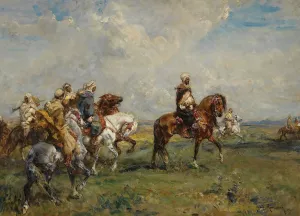 Cavaliers Arabes by Henri Emilien Rousseau Oil Painting
