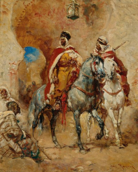 Main Product Photo of Chevaliers Devant La Citadelle Painting by Henri Emilien Rousseau