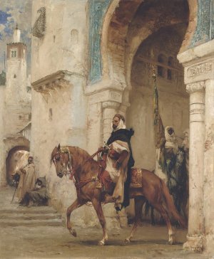 Horseman Leaving A Palace by Henri Emilien Rousseau Oil Painting