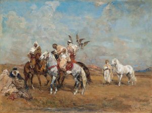 La chasse au faucon by Henri Emilien Rousseau Oil Painting