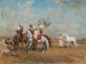 La chasse au faucon by Henri Emilien Rousseau Oil Painting