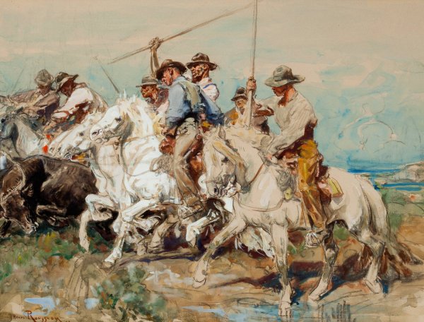 Main Product Photo of Preparing for Battle  Painting by Henri Emilien Rousseau