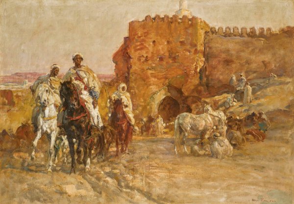 Main Product Photo of The gate of Bab Guissa, fez Painting by Henri Emilien Rousseau