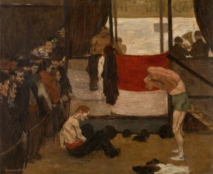 Wrestling Barrack at a Fair by Henri Evenepoel Oil Painting