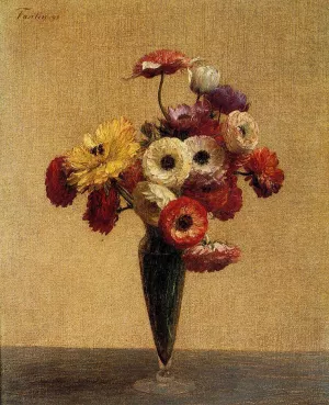 Anemones and Buttercups painting by Henri Fantin-Latour