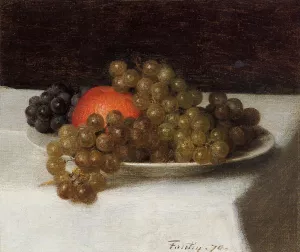 Apples and Grapes by Henri Fantin-Latour - Oil Painting Reproduction
