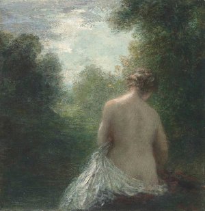 Baigneuse assise de dos by Henri Fantin-Latour Oil Painting