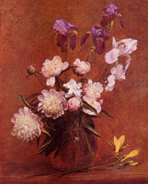 Bouquet of Peonies and Iris