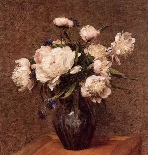 Bouquet of Peonies Oil painting by Henri Fantin-Latour