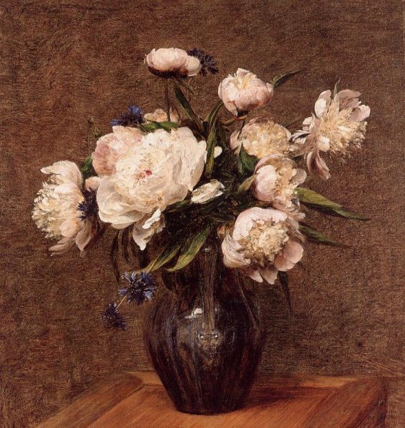 Main Product Photo of Bouquet of Peonies Painting by Henri Fantin-Latour