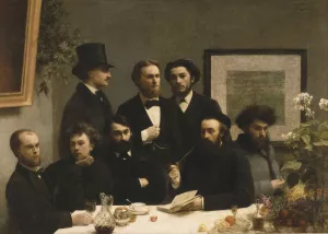 By The Table by Henri Fantin-Latour Oil Painting