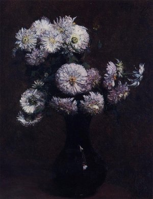 Chrysanthemums by Henri Fantin-Latour Oil Painting