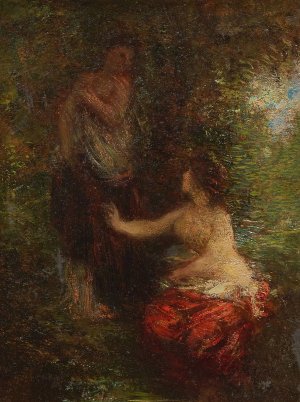 Deux Baigneuses by Henri Fantin-Latour Oil Painting