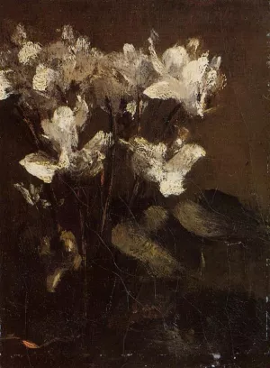 Fleurs, Cyclamens by Henri Fantin-Latour - Oil Painting Reproduction