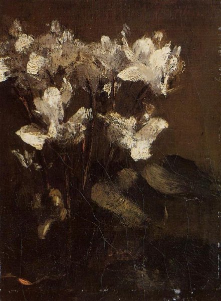Fleurs, Cyclamens by Henri Fantin-Latour - Hand-Painted Oil Painting Reproduction