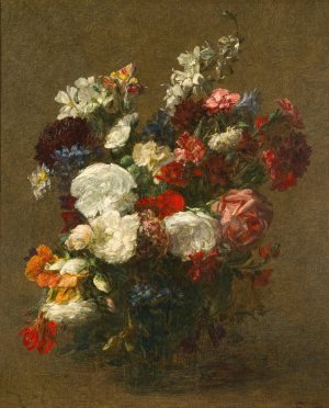Fleurs Diverses by Henri Fantin-Latour Oil Painting